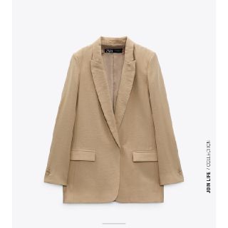 ザラ(ZARA)の【未着用】【新作】ZARA ジャケット サテン地ブレザー Sサイズ(7～9号)(テーラードジャケット)