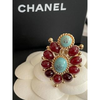 シャネル(CHANEL)の美品　レア　vintage CHANEL リング　カラーストーン　グリポア(リング(指輪))