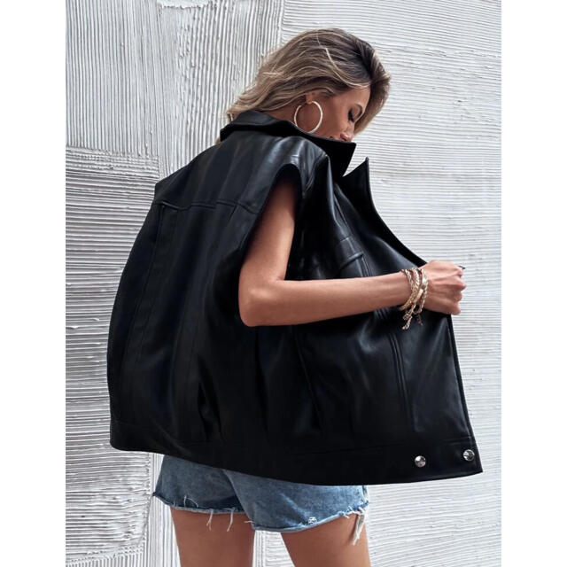 ZARA - SHEIN ライダース ベスト Sの通販 by sea's shop|ザラならラクマ
