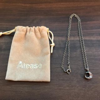 アティース(Atease)のcharcoal✳︎greenシルバーネックレス(ネックレス)