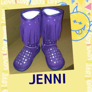 ジェニィ(JENNI)のJENNI 中ボアフリンジブーツ 17㎝(その他)