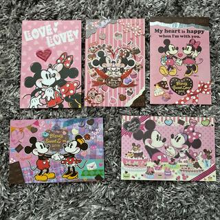 ディズニー(Disney)のバレンタイン　ディズニー　ポストカード　５枚セット(使用済み切手/官製はがき)