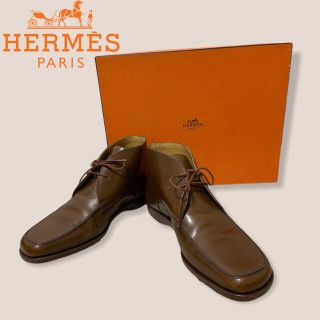 エルメス(Hermes)の箱、袋付き HERMES エルメス チャカブーツ ◎43 革靴(ブーツ)