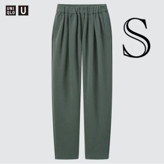 ユニクロ(UNIQLO)の新品☆ユニクロユー☆スウェットギャザーパンツ☆ダークグリーン☆Sサイズ(カジュアルパンツ)