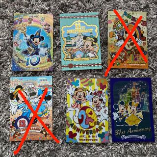 ディズニー(Disney)のディズニー　周年　ポストカード　4枚セット(使用済み切手/官製はがき)