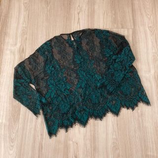 ザラ(ZARA)の【美品】ZARA◆総レースシースルートップス(シャツ/ブラウス(長袖/七分))