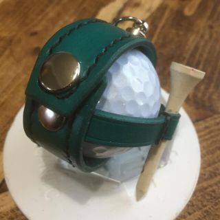 ゴルフボールケース  ゴルフアクセサリー 本革染色  ハンドメイド(ゴルフ)