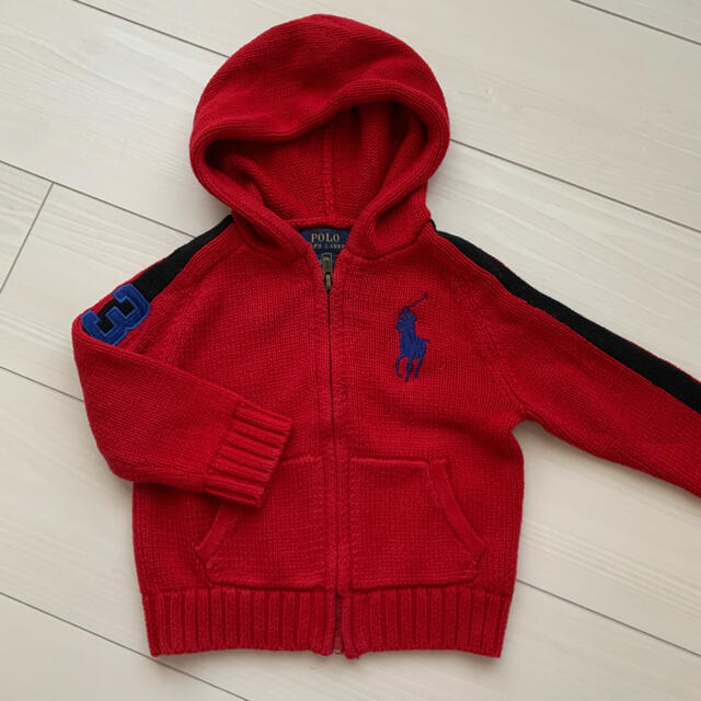 POLO RALPH LAUREN(ポロラルフローレン)のポロ ラルフローレン ニット パーカー 80cm キッズ/ベビー/マタニティのベビー服(~85cm)(ニット/セーター)の商品写真