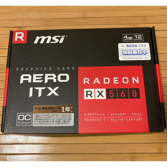 MSI RADEON RX 560 AERO ITX 4G OC 美品