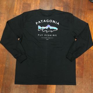 パタゴニア(patagonia)のpatagonia パタゴニア　ロングTシャツ フレームドフィッロイ 黒 XL(Tシャツ/カットソー(七分/長袖))