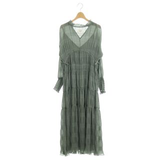 アメリヴィンテージ(Ameri VINTAGE)のアメリヴィンテージ SHIRRING PLEATS DRESS ワンピース 長袖(ロングワンピース/マキシワンピース)