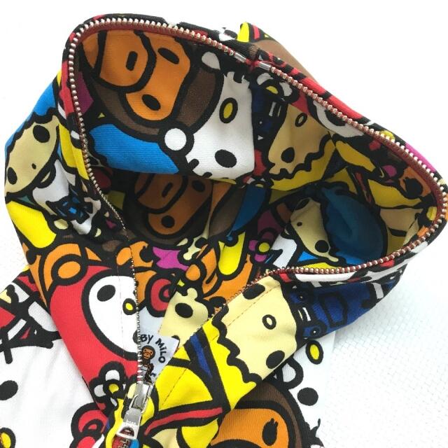 アベイシングエイプ A BATHING APE マイロ×サンリオキャラクターズ オール サファリ BAPE(ベイプ) フルジップ フーディー パーカー コットン マルチカラー 未使用