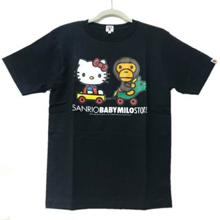 アベイシングエイプ(A BATHING APE)のアベイシングエイプ A BATHING APE BAPE(ベイプ)  BAPE STORE 限定 マイロ×キティ HORSE(馬) サンリオコラボ 半袖Ｔシャツ コットン ブラック ブラック 未使用(Tシャツ(半袖/袖なし))