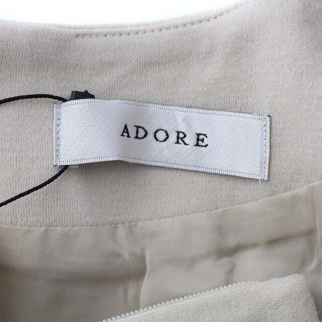 ADORE(アドーア)のアドーア 19AW ウールスムースラグランワンピース 長袖 M ライトグレー レディースのワンピース(ひざ丈ワンピース)の商品写真