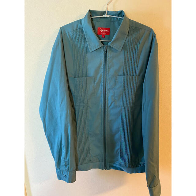 Supreme pin Tuck Zip Up shirt