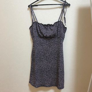 エイチアンドエム(H&M)のH＆M 小花柄 ストレッチギャザーミニワンピース(ミニワンピース)