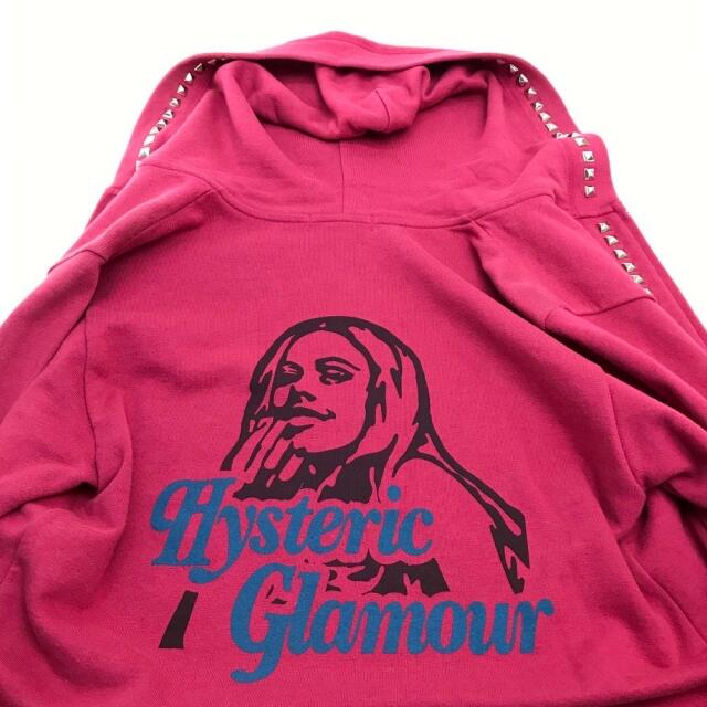 HYSTERIC GLAMOUR(ヒステリックグラマー)のヒステリックグラマー トップス スタッズ付き アウター パーカー ダークピンク系 メンズのトップス(パーカー)の商品写真