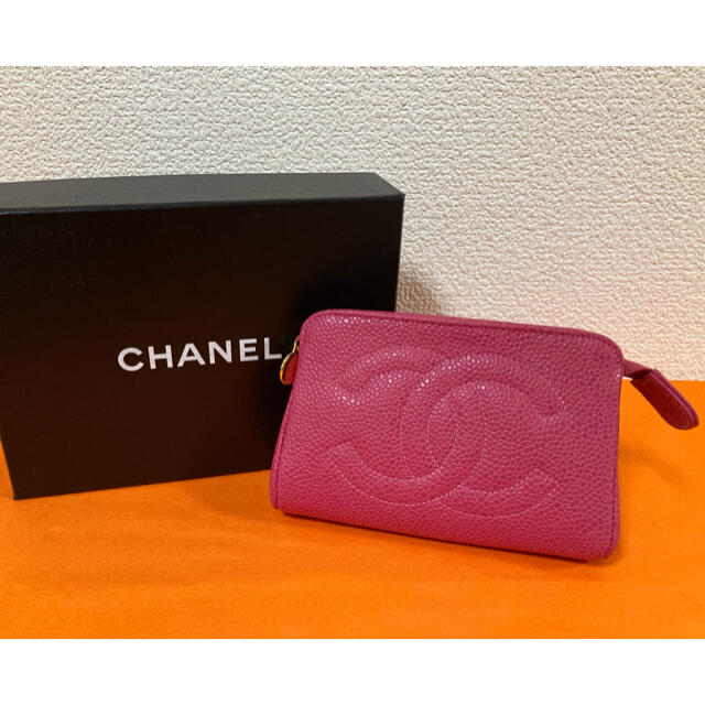 CHANEL(シャネル)のシャネル　キャビアスキン　ミニポーチ レディースのファッション小物(ポーチ)の商品写真