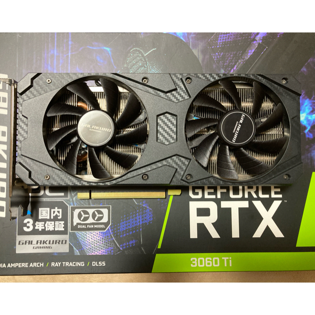 非LHR RTX3060Ti 玄人志向 GG-RTX3060Ti-E8GB/DF