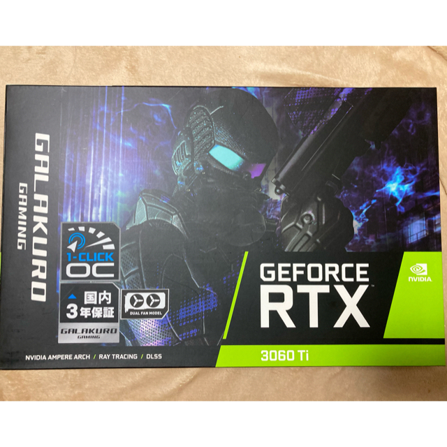 非LHR RTX3060Ti 玄人志向 GG-RTX3060Ti-E8GB/DF