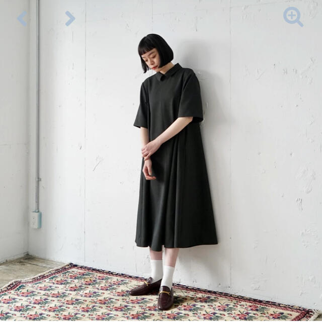 激安オフライン販売 foufou プリミティブシャツカラーワンピース M