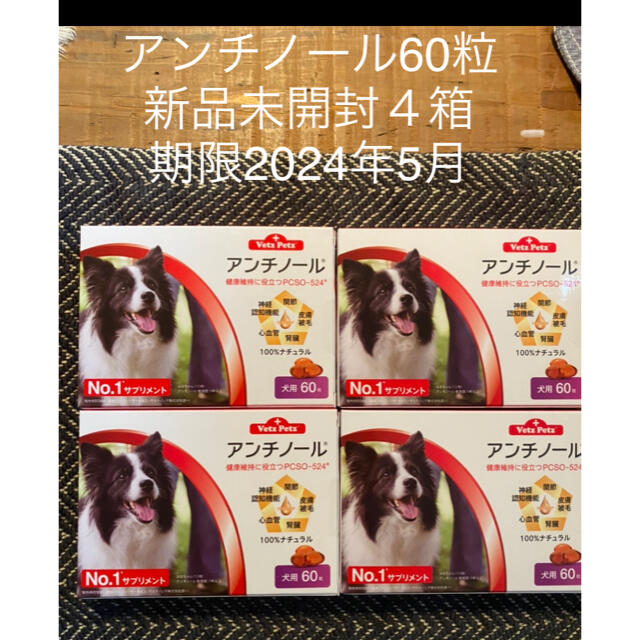 犬用アンチノール60粒入り４箱　新品未開封