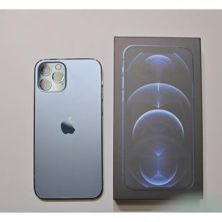 アイフォーン(iPhone)の【美品】iPhone 12 Pro 128GB SIMフリー パシフィックブルー(スマートフォン本体)