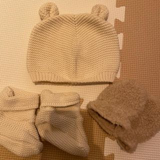 ベビーギャップ(babyGAP)のGAP くまちゃんニット帽・靴・ミトン(帽子)