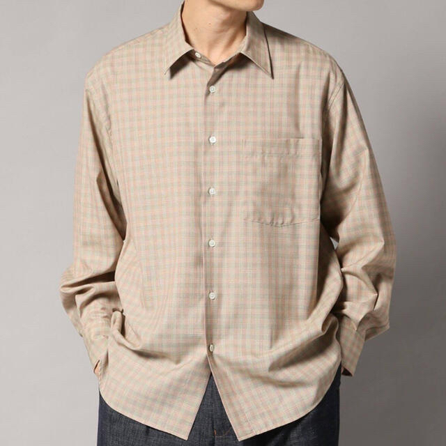 COMOLI(コモリ)のAuralee  super light wool check shirts メンズのトップス(シャツ)の商品写真