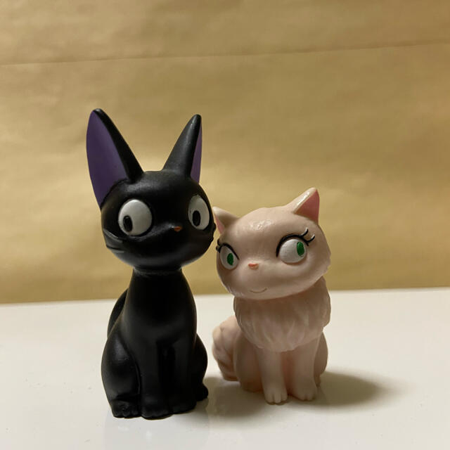 ジブリ(ジブリ)のスタジオジブリ　魔女の宅急便　ジジ　指人形　フィギュア　ジジの彼女　ネコ　黒猫 エンタメ/ホビーのおもちゃ/ぬいぐるみ(キャラクターグッズ)の商品写真