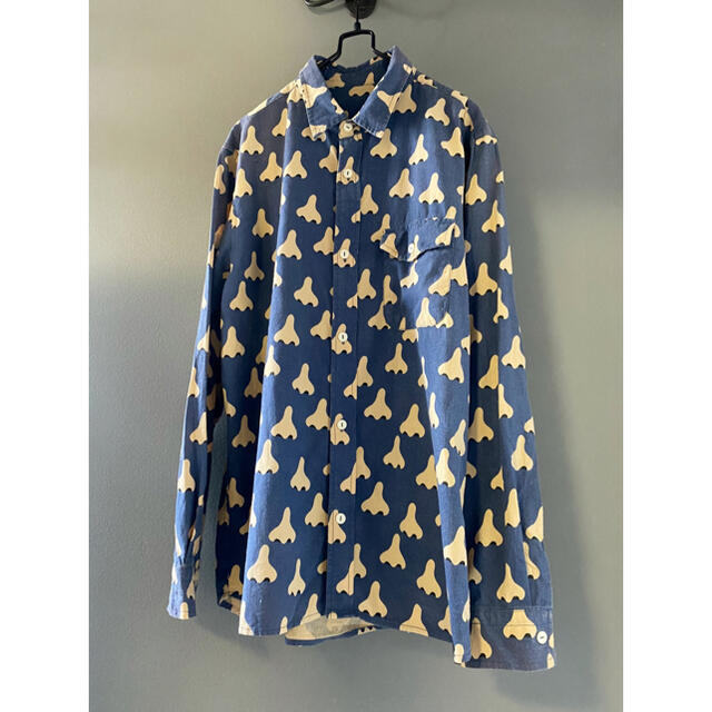 古着 ビンテージ 鼻柄 総柄 シャツ ネルシャツ