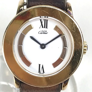 カルティエ(Cartier)のカルティエ CARTIER マストロンド ヴェルメイユ 1801 ヴィンテージ 腕時計 SV925 ゴールド(腕時計)