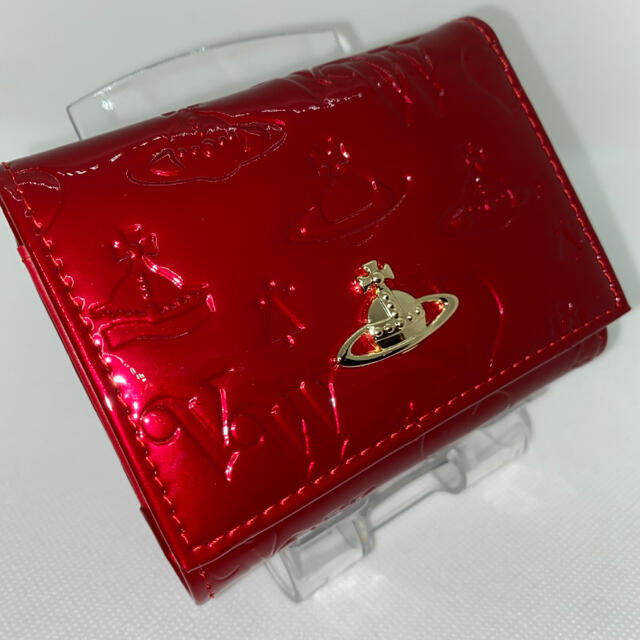 Vivienne Westwood(ヴィヴィアンウエストウッド)の【半額セール】　本物　ヴィヴィアンウエスウッド　レッド　エナメル　 オーブ メンズのファッション小物(折り財布)の商品写真