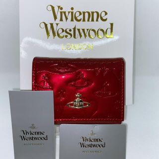 ヴィヴィアンウエストウッド(Vivienne Westwood)の【半額セール】　本物　ヴィヴィアンウエスウッド　レッド　エナメル　 オーブ(折り財布)