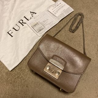 フルラ(Furla)のフルラ　FURLA メトロポリス　チェーンショルダーバッグ　グレー(ショルダーバッグ)