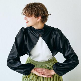 ヴィンテージ ラッフル フリル ショート ジャケット ボレロ-