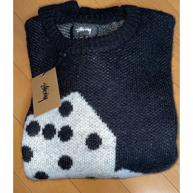 STUSSY(ステューシー)のSTUSSY DICE MOHAIR SWEATER BLACK  L メンズのトップス(ニット/セーター)の商品写真