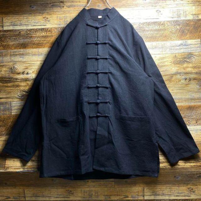 ART VINTAGE - カンフーシャツカンフージャケットチャイナシャツXL古着