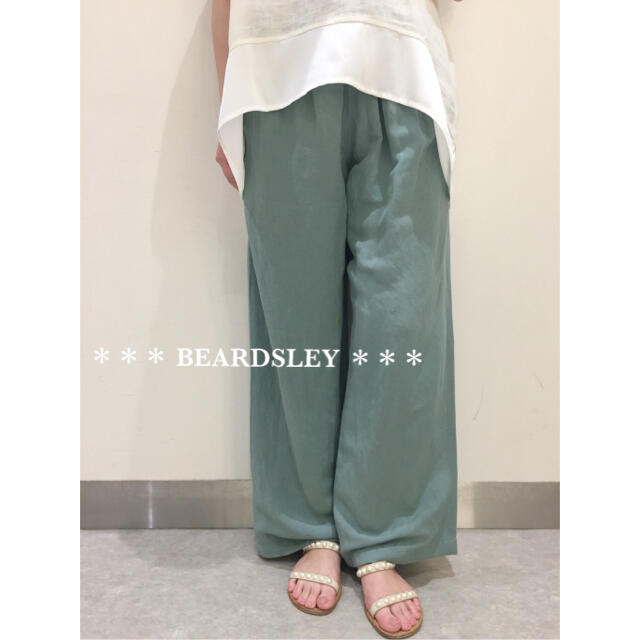 BEARDSLEY(ビアズリー)の24200円 BEARDSLEY ビアズリー リネンレーヨンギャザーパンツ レディースのパンツ(カジュアルパンツ)の商品写真