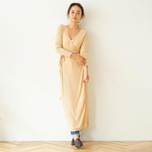 SeaRoomlynn - searoomlynn CROSS RIB カシュクールワンピース SeaRoomlynn - searoomlynn CROSS RIB カシュクールワンピース