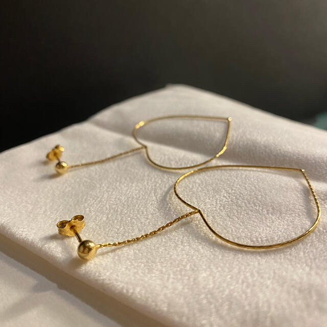 ☆週末値下げ☆キャロリーナブッチ ハートピアス ゴールド 18金 - ピアス