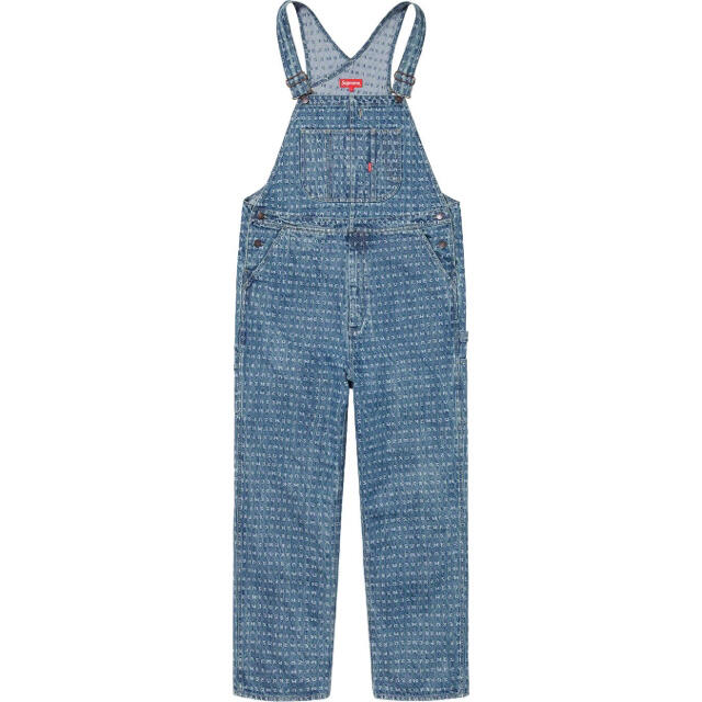 Supreme Jacquard Logos Denim Overalls Supreme Jacquard Logos Denim Overalls
