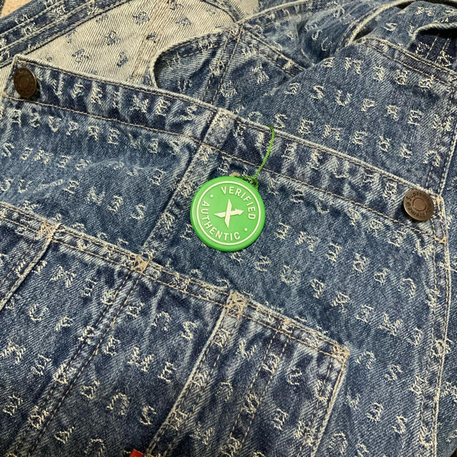 Supreme Jacquard Logos Denim Overalls Supreme Jacquard Logos Denim Overalls