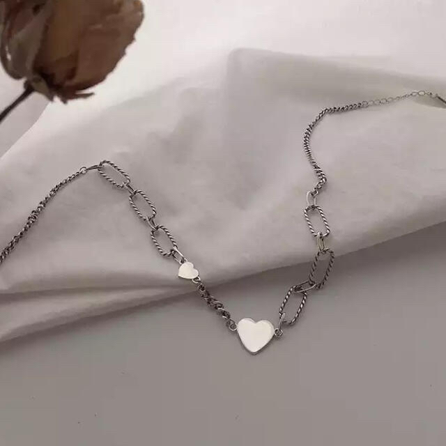 Ameri VINTAGE(アメリヴィンテージ)のSALE！silver chain heart motif necklace レディースのアクセサリー(ネックレス)の商品写真