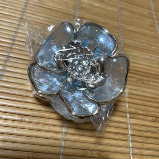 髪留め　お花　水色(バレッタ/ヘアクリップ)