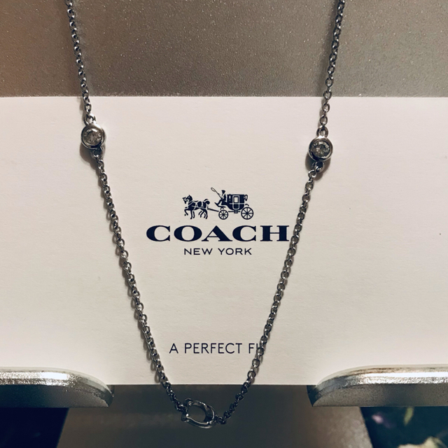 COACH(コーチ)のcoach シルバーネックレス　アウトレット品　中古品 レディースのアクセサリー(ネックレス)の商品写真