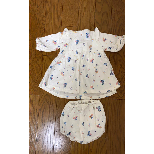 PETIT BATEAU(プチバトー)のPetit Bateau  ブルマ付きワンピース　美品✨ キッズ/ベビー/マタニティのベビー服(~85cm)(ワンピース)の商品写真