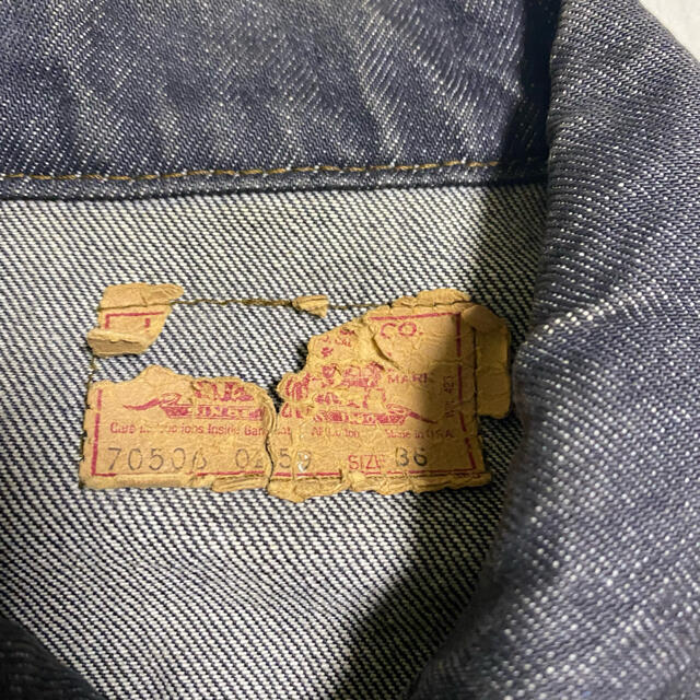 Levi's(リーバイス)の希少！LEVIS USA製  70506 先染め黒 36 デニム Gジャン　 メンズのジャケット/アウター(Gジャン/デニムジャケット)の商品写真