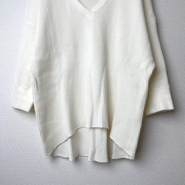 BEAUTY&YOUTH UNITED ARROWS(ビューティアンドユースユナイテッドアローズ)の6(ROKU) BEAUTY&YOUTH／サーマルカットソー(WHT レディースのトップス(トレーナー/スウェット)の商品写真