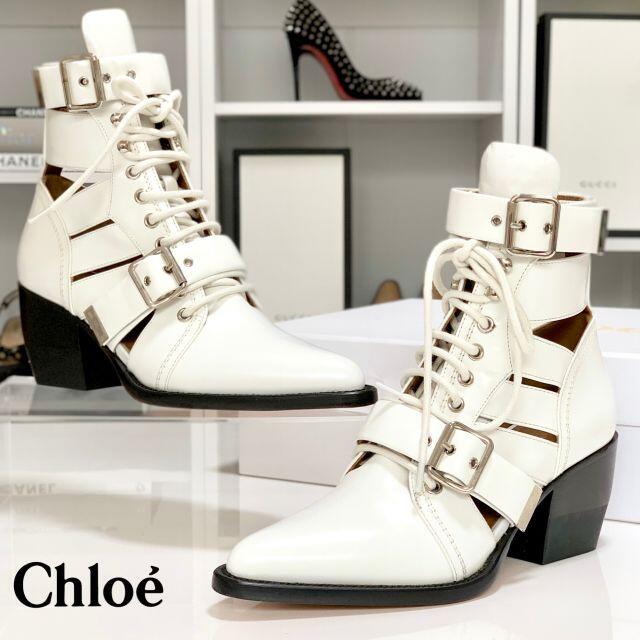 Chloe - 2809 未使用 クロエ レザー レースアップ ショートブーツ